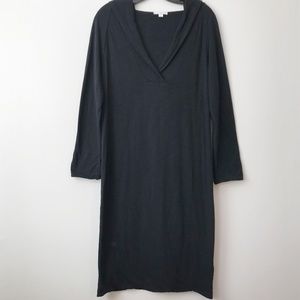 James Perse Hooded Cotton Dress Navy Size M